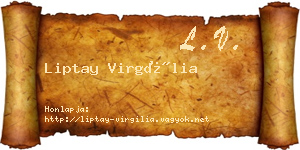 Liptay Virgília névjegykártya